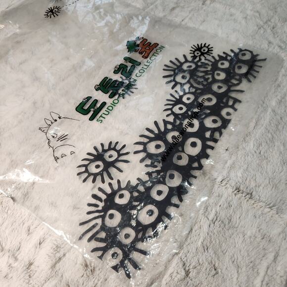 Studio Ghibli Soot Sprites Clear Plastic Bag 19" x 15.5" - Picture 4 of 4